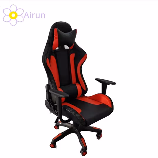 Hochwertiger ergonomischer Gaming-Stuhl, Racing-Bürostuhl mit Fußstütze für PC-Gamer