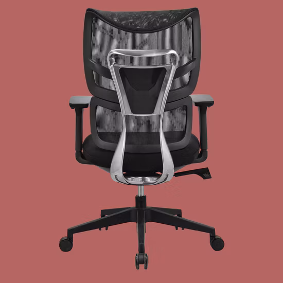 Günstiger, drehbarer Computer-Bürostuhl aus Mesh-Stab mit Kopfstütze